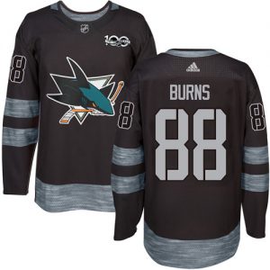 Pánské NHL San Jose Sharks dresy 88 Brent Burns Authentic Černá Adidas 1917 2017 100th Anniversary