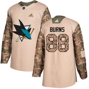 Pánské NHL San Jose Sharks dresy 88 Brent Burns Authentic Camo Adidas Veterans Day Practice