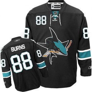 Dětské NHL San Jose Sharks dresy 88 Brent Burns Authentic Černá Reebok Alternativní hokejové dresy