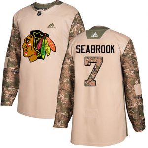 Dětské NHL Chicago Blackhawks dresy 7 Brent Seabrook Authentic Camo Adidas Veterans Day Practice
