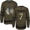 Dětské NHL Chicago Blackhawks dresy 7 Brent Seabrook Authentic Zelená Adidas Salute to Service