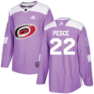 Pánské NHL Carolina Hurricanes dresy 22 Brett Pesce Authentic Nachový Adidas Fights Cancer Practice
