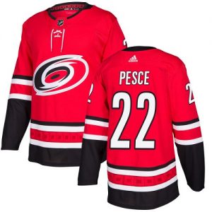 Pánské NHL Carolina Hurricanes dresy 22 Brett Pesce Authentic Červené Adidas Domácí