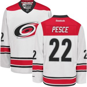 Pánské NHL Carolina Hurricanes dresy 22 Brett Pesce Authentic Bílý Reebok Venkovní hokejové dresy