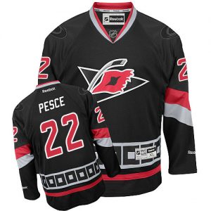 Dámské NHL Carolina Hurricanes dresy 22 Brett Pesce Authentic Černá Reebok Alternativní hokejové dresy