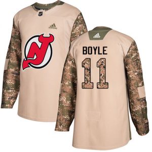 Pánské NHL New Jersey Devils dresy 11 Brian Boyle Authentic Camo Adidas Veterans Day Practice 1
