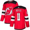 Pánské NHL New Jersey Devils dresy 11 Brian Boyle Authentic Červené Adidas Domácí 1