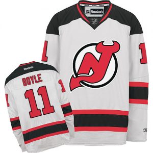 Pánské NHL New Jersey Devils dresy 11 Brian Boyle Authentic Bílý Reebok Venkovní 1