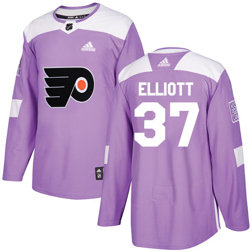 Pánské NHL Philadelphia Flyers dresy 37 Brian Elliott Authentic Nachový Adidas Fights Cancer Practice