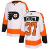 Pánské NHL Philadelphia Flyers dresy 37 Brian Elliott Authentic Bílý Adidas Venkovní