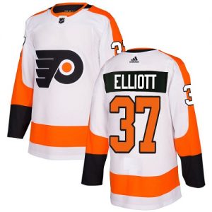 Dámské NHL Philadelphia Flyers dresy 37 Brian Elliott Authentic Bílý Adidas Venkovní