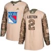Pánské NHL New York Rangers dresy 2 Brian Leetch Authentic Camo Adidas Veterans Day Practice