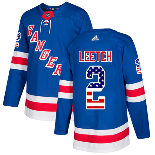 Pánské NHL New York Rangers dresy 2 Brian Leetch Authentic Kuninkaallisen modrá Adidas USA Flag Fashion