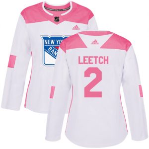Dámské NHL New York Rangers dresy 2 Brian Leetch Authentic Bílý Růžový Adidas Fashion