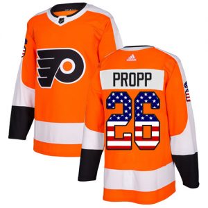 Pánské NHL Philadelphia Flyers dresy 26 Brian Propp Authentic Oranžový Adidas USA Flag Fashion