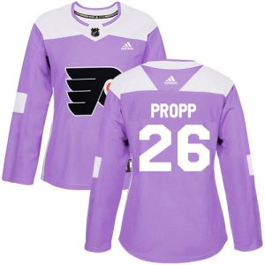 Dámské NHL Philadelphia Flyers dresy 26 Brian Propp Authentic Nachový Adidas Fights Cancer Practice