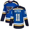 Pánské NHL St. Louis Blues dresy 11 Brian Sutter Authentic královská modrá Adidas Domácí