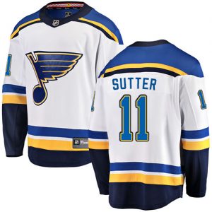 Pánské NHL St. Louis Blues dresy 11 Brian Sutter Breakaway Bílý Fanatics Branded Venkovní