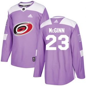 Pánské NHL Carolina Hurricanes dresy 23 Brock McGinn Authentic Nachový Adidas Fights Cancer Practice