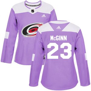 Dámské NHL Carolina Hurricanes dresy 23 Brock McGinn Authentic Nachový Adidas Fights Cancer Practice