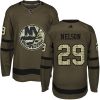 Dětské NHL New York Islanders dresy 29 Brock Nelson Authentic Zelená Adidas Salute to Service