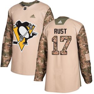Pánské NHL Pittsburgh Penguins dresy 17 Bryan Rust Authentic Camo Adidas Veterans Day Practice
