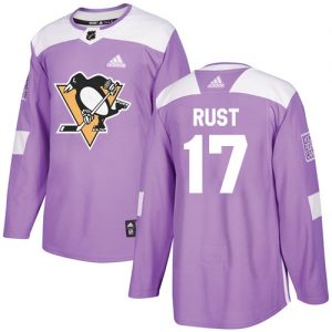 Pánské NHL Pittsburgh Penguins dresy 17 Bryan Rust Authentic Nachový Adidas Fights Cancer Practice