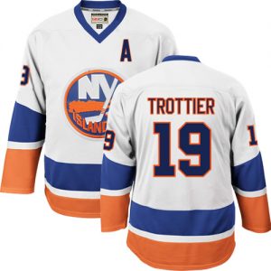 Pánské NHL New York Islanders dresy 19 Bryan Trottier Authentic Throwback Bílý CCM