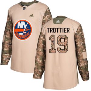 Dětské NHL New York Islanders dresy 19 Bryan Trottier Authentic Camo Adidas Veterans Day Practice