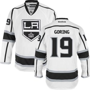 Dámské NHL Los Angeles Kings dresy 19 Butch Goring Authentic Bílý Reebok Venkovní hokejové dresy