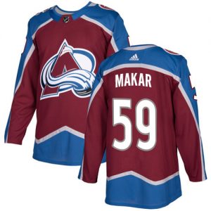 Pánské NHL Colorado Avalanche dresy 59 Cale Makar Authentic Burgundy Červené Adidas Domácí