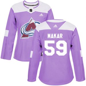 Dámské NHL Colorado Avalanche dresy 59 Cale Makar Authentic Nachový Adidas Fights Cancer Practice