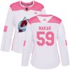 Dámské NHL Colorado Avalanche dresy 59 Cale Makar Authentic Bílý Růžový Adidas Fashion
