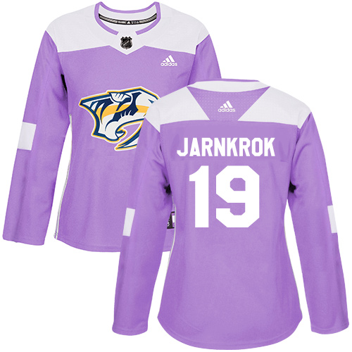 Dámské NHL Nashville Predators dresy 19 Calle Jarnkrok Authentic Nachový Adidas Fights Cancer Practice