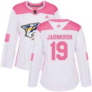 Dámské NHL Nashville Predators dresy 19 Calle Jarnkrok Authentic Bílý Růžový Adidas Fashion