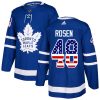 Pánské NHL Toronto Maple Leafs dresy 48 Calle Rosen Authentic královská modrá Adidas USA Flag Fashion