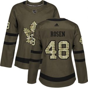 Dámské NHL Toronto Maple Leafs dresy 48 Calle Rosen Authentic Zelená Adidas Salute to Service