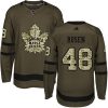 Dětské NHL Toronto Maple Leafs dresy 48 Calle Rosen Authentic Zelená Adidas Salute to Service