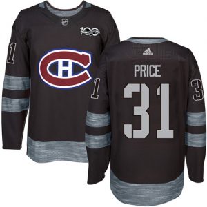 Pánské NHL Montreal Canadiens dresy 31 Carey Price Authentic Černá Adidas 1917 2017 100th Anniversary