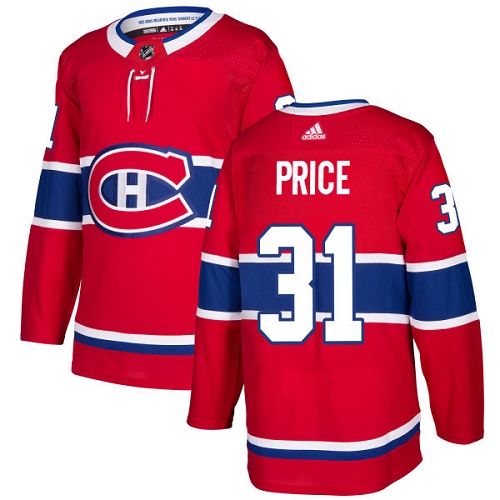 Pánské NHL Montreal Canadiens dresy 31 Carey Price Authentic Červené Adidas Domácí