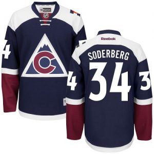 Pánské NHL Colorado Avalanche dresy 34 Carl Soderberg Authentic Černá Adidas 1917 2017 100th Anniversary