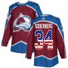 Pánské NHL Colorado Avalanche dresy 34 Carl Soderberg Authentic Burgundy Červené Adidas USA Flag Fashion