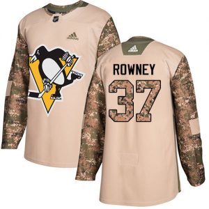 Pánské NHL Pittsburgh Penguins dresy 37 Carter Rowney Authentic Camo Adidas Veterans Day Practice