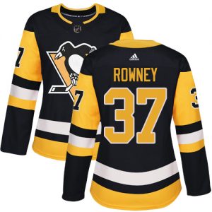 Dámské NHL Pittsburgh Penguins dresy 37 Carter Rowney Authentic Černá Adidas Domácí