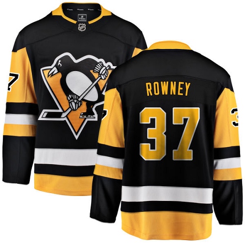 Dětské NHL Pittsburgh Penguins dresy 37 Carter Rowney Breakaway Černá Fanatics Branded Domácí