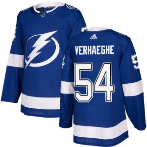 Pánské NHL Tampa Bay Lightning dresy 54 Carter Verhaeghe Authentic královská modrá Adidas Domácí