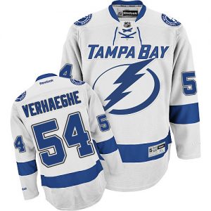 Pánské NHL Tampa Bay Lightning dresy 54 Carter Verhaeghe Authentic Bílý Reebok Venkovní hokejové dresy
