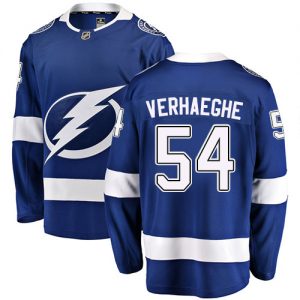 Pánské NHL Tampa Bay Lightning dresy 54 Carter Verhaeghe Breakaway královská modrá Fanatics Branded Domácí