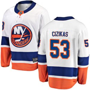 Pánské NHL New York Islanders dresy 53 Casey Cizikas Breakaway Bílý Fanatics Branded Venkovní