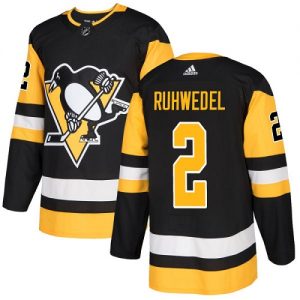 Pánské NHL Pittsburgh Penguins dresy 2 Chad Ruhwedel Authentic Černá Adidas Domácí